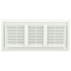 Image du produit : Grille de ventilation à sceller démontable et à fermeture rectangulaire - avec moustiquaire - hauteur 129mm - largeur 274mm couleur Blanc Nicoll | D111