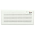 Image du produit : Grille de ventilation à sceller démontable et à fermeture rectangulaire - avec moustiquaire - hauteur 129mm - largeur 274mm couleur Blanc Nicoll | D111