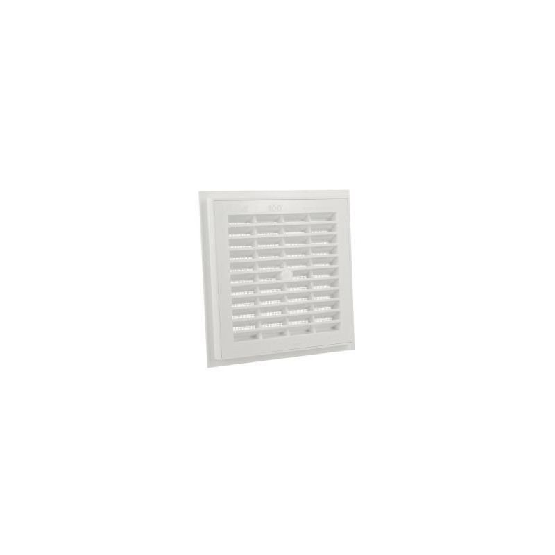 Grille de ventilation à sceller démontable et à fermeture carrée - hauteur 176mm - largeur 176mm couleur Blanc Nicoll | D114