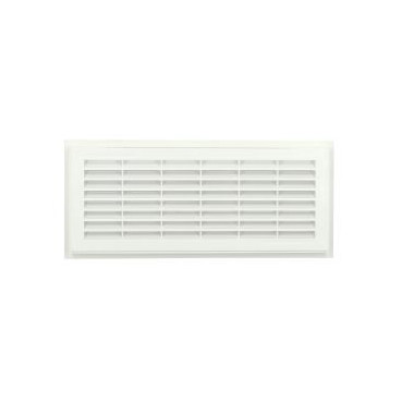 Grille de ventilation à sceller démontable et à fermeture rectangulaire - avec moustiquaire - hauteur 140mm - largeur 319mm couleur Blanc Nicoll | D161