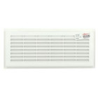 Image du produit : Grille de ventilation à sceller démontable et à fermeture rectangulaire - avec moustiquaire - hauteur 140mm - largeur 319mm couleur Blanc Nicoll | D161