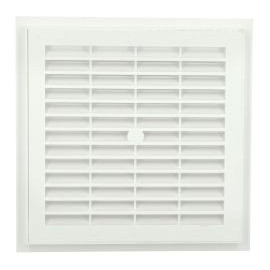 Grille de ventilation à sceller démontable et à fermeture carrée - hauteur 201mm - largeur 201mm couleur Blanc Nicoll | D164