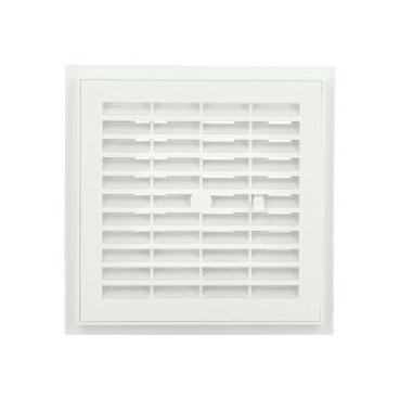 Grille de ventilation à sceller démontable et à fermeture carrée - hauteur 176mm - largeur 176mm couleur Blanc Nicoll | F104