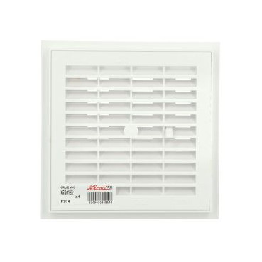 Grille de ventilation à sceller démontable et à fermeture carrée - hauteur 176mm - largeur 176mm couleur Blanc Nicoll | F104