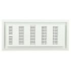 Image du produit : Grille de ventilation à sceller démontable et à fermeture rectangulaire - avec moustiquaire - hauteur 129mm - largeur 274mm couleur Blanc Nicoll | F111