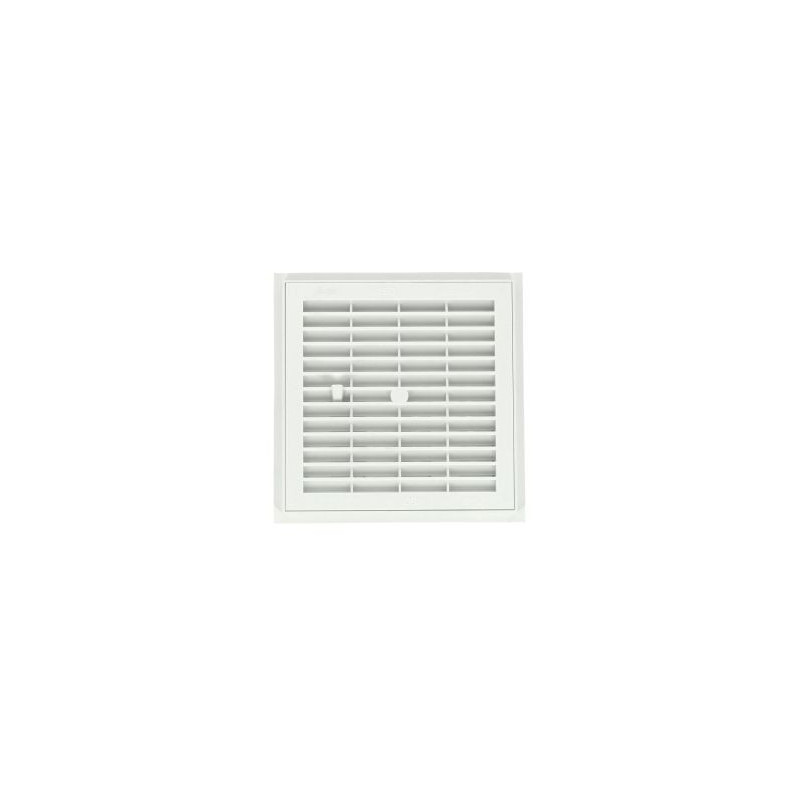 Grille de ventilation à sceller démontable et à fermeture carrée - hauteur 201mm - largeur 201mm couleur Blanc Nicoll | F164