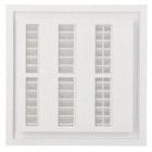 Image du produit : Grille de ventilation à sceller démontable et à fermeture carrée - hauteur 201mm - largeur 201mm couleur Blanc Nicoll | F164