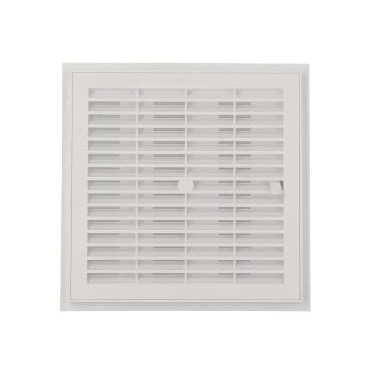 Grille de ventilation à sceller démontable et à fermeture carrée - hauteur 223mm - largeur 223mm couleur Blanc Nicoll | F214