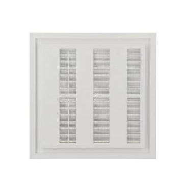 Grille de ventilation à sceller démontable et à fermeture carrée - hauteur 223mm - largeur 223mm couleur Blanc Nicoll | F214