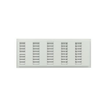 Grille de ventilation à visser ou à coller classique à fermeture rectangulaire - hauteur 132mm - largeur 338mm couleur Blanc Nicoll | FB201