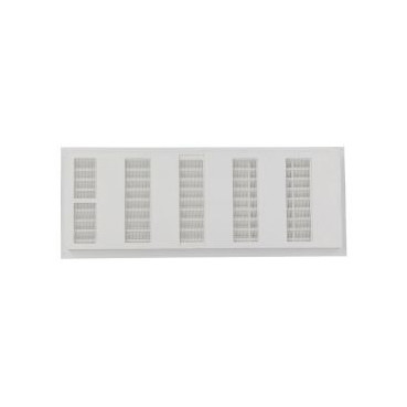 Grille de ventilation à visser ou à coller classique à fermeture rectangulaire - hauteur 132mm - largeur 338mm couleur Blanc Nicoll | FB211