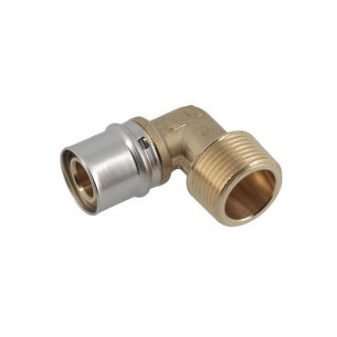 Coude multicouche à sertir mâle à visser diamètre Ø 26mm Nicoll | FLC2626M