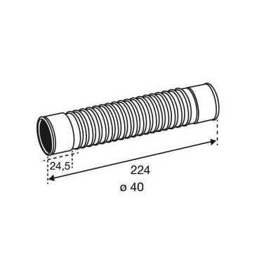 Manchette souple diamètre Ø 40mm - longueur 226mm Nicoll | FLEXH