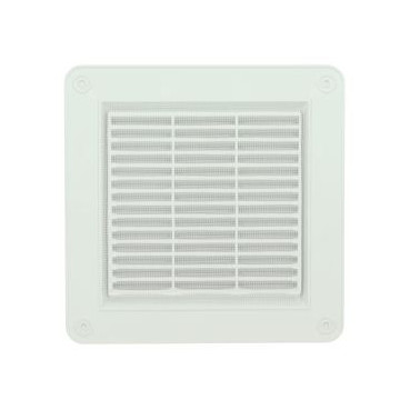 Grille de ventilation spécial façade à visser ou à coller applique - hauteur 213mm - largeur 213mm couleur Blanc Nicoll | GAPM1B