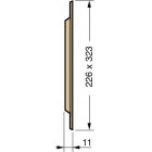 Image du produit : Grille de ventilation spécial façade à visser ou à coller applique - hauteur 226mm - largeur 323mm couleur Sable Nicoll | GAPM2