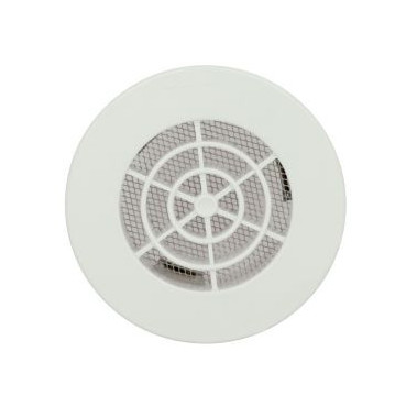 Grille de ventilation intérieure avec moustiquaire diamètre Ø 106mm x 71mm x 80mm couleur Blanc Nicoll | GATM80