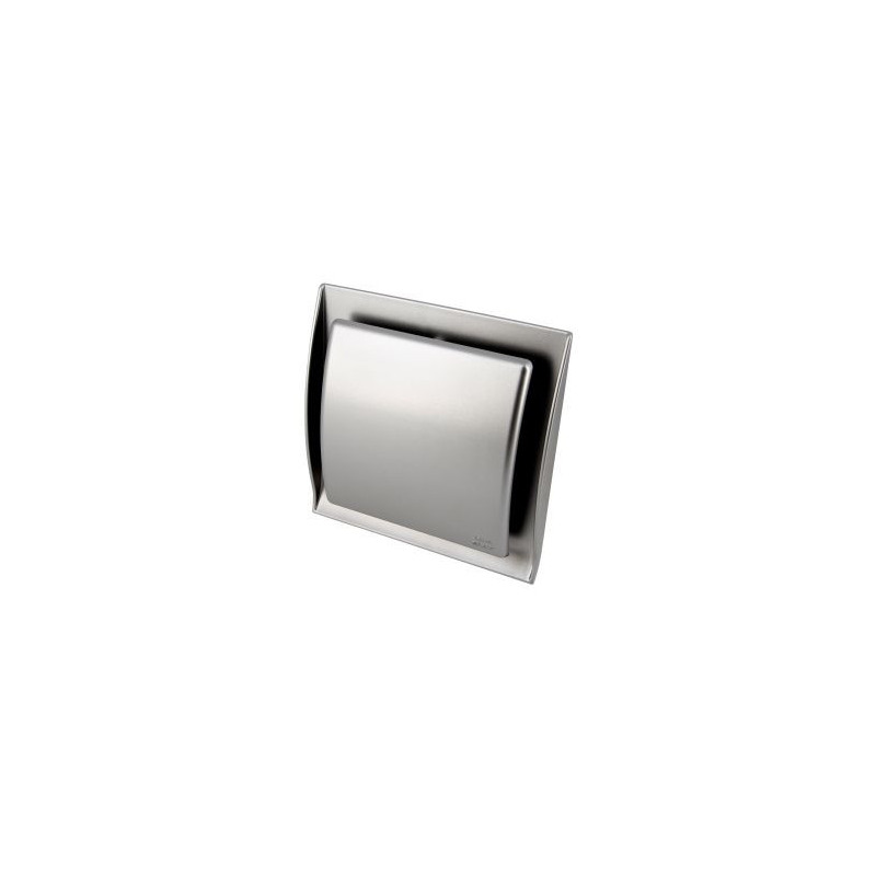 Grille de ventilation Neolia diamètre Ø 100mm - largeur 150mm - longueur 150mm couleur Inox Nicoll | GDT100X