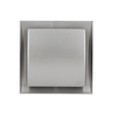 Grille de ventilation Neolia diamètre Ø 100mm - largeur 150mm - longueur 150mm couleur Inox Nicoll | GDT100X