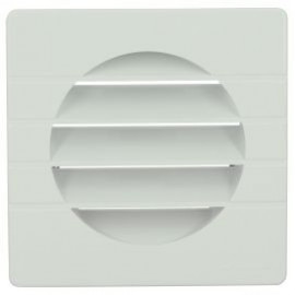 Grille de ventilation spécial façade pour tubes PVC diamètre Ø 100mm - hauteur 124mm - largeur 124mm couleur Blanc Nicoll | GET10B