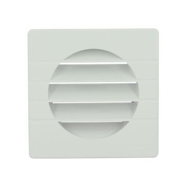 Grille de ventilation spécial façade pour tubes PVC diamètre Ø 100mm - hauteur 124mm - largeur 124mm couleur Blanc Nicoll | GET10B