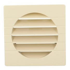 Grille de ventilation spécial façade pour tubes PVC diamètre Ø 125mm - hauteur 149mm - largeur 149mm couleur Sable Nicoll | GET125