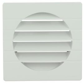 Grille de ventilation spécial façade pour tubes PVC diamètre Ø 125mm - hauteur 149mm - largeur 149mm couleur Blanc Nicoll | GET12B