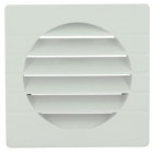 Image du produit : Grille de ventilation spécial façade pour tubes PVC diamètre Ø 125mm - hauteur 149mm - largeur 149mm couleur Blanc Nicoll | GET12B