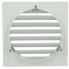 Image du produit : Grille de ventilation spécial façade pour tubes PVC diamètre Ø 160mm - hauteur 184mm - largeur 184mm couleur Blanc Nicoll | GET16B