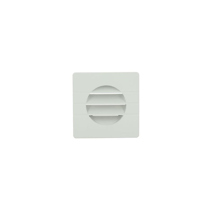 Grille de ventilation spécial façade pour tubes PVC diamètre Ø 80mm - hauteur 109mm - longueur 109mm couleur Blanc Nicoll | GET8B