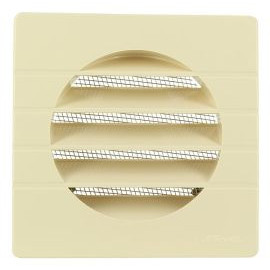 Grille de ventilation spécial façade pour tubes PVC diamètre Ø 100mm - hauteur 124mm - largeur 124mm couleur Sable Nicoll | GETM100