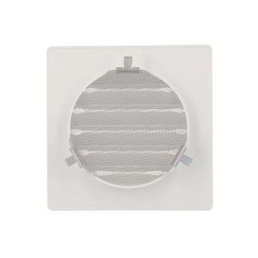 Grille de ventilation spécial façade pour tubes PVC diamètre Ø 110mm - hauteur 139mm - largeur 139mm couleur Blanc Nicoll | GETM11B