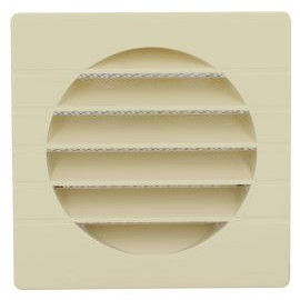 Grille de ventilation spécial façade pour tubes PVC diamètre Ø 125mm - hauteur 149mm - largeur 149mm couleur Sable Nicoll | GETM125