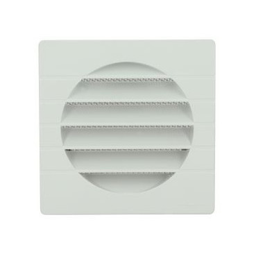 Grille de ventilation spécial façade pour tubes PVC diamètre Ø 125mm - hauteur 149mm - largeur 149mm couleur Blanc Nicoll | GETM12B