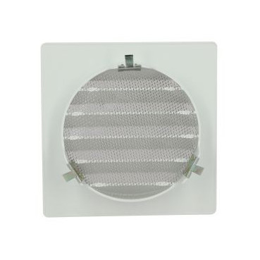 Grille de ventilation spécial façade pour tubes PVC diamètre Ø 125mm - hauteur 149mm - largeur 149mm couleur Blanc Nicoll | GETM12B