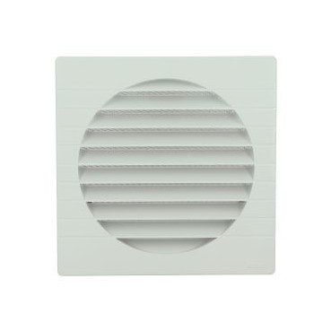 Grille de ventilation spécial façade pour tubes PVC diamètre Ø 200mm - hauteur 226mm - largeur 226mm couleur Blanc Nicoll | GETM20B