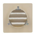 Image du produit : Grille de ventilation spécial façade pour tubes PVC diamètre Ø 80mm - hauteur 109mm - largeur 109mm couleur Sable Nicoll | GETM80