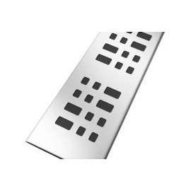 Grille de caniveaux de douche 50 mm inox Design Carrés - largeur 50mm - longueur 645mm Nicoll | GSICAN70C