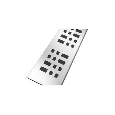 Grille de caniveaux de douche 50 mm inox Design Carrés - largeur 50mm - longueur 645mm Nicoll | GSICAN70C