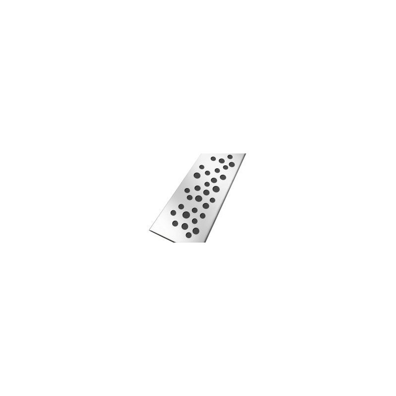 Grille de caniveaux de douche 50 mm inox Design Bulles - largeur 50mm - longueur 845mm Nicoll | GSICAN90B