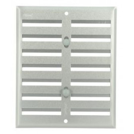 Grille de ventilation aluminium à visser - à fermeture sans moustiquaire - hauteur 170mm - largeur 140mm couleur Gris Nicoll | LF1714G