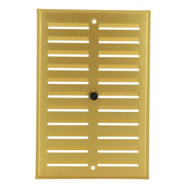 Grille de ventilation aluminium à visser - à fermeture sans moustiquaire - hauteur 170mm - largeur 24.5mm couleur Alu Doré Nicoll | LF1725D