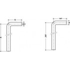 Image du produit : Sortie coudée PVC-C diamètre Ø 32mm - largeur 140mm Nicoll | LF3B