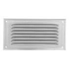 Image du produit : Grille de ventilation aluminium à visser rectangulaire horizontale - persiennes avec moustiquaire - hauteur 100mm - largeur 200mm couleur Gris Nicoll | LM1020G