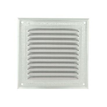 Grille de ventilation aluminium à visser carrée - persiennes avec moustiquaire - hauteur 150mm - largeur 150mm couleur Gris Nicoll | LM1515G