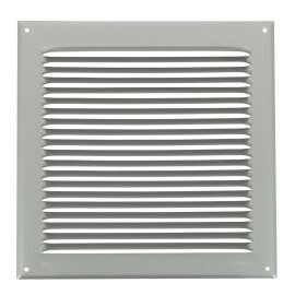 Grille de ventilation aluminium à visser carrée - persiennes avec moustiquaire - hauteur 250mm - largeur 250mm couleur Gris Nicoll | LM2525G