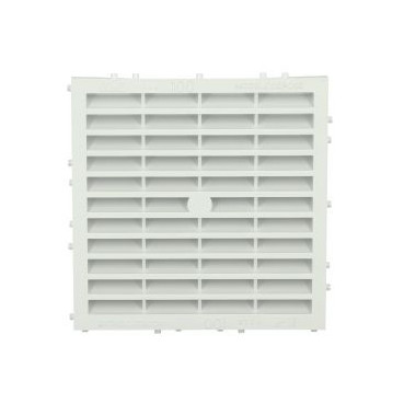 Grille de ventilation spécial façade à sceller/à combinaisons avec moustiquaire - hauteur 150mm - longueur 150mm couleur Blanc Nicoll | M114