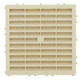 Grille de ventilation spécial façade à sceller/à combinaisons avec moustiquaire - hauteur 150mm - longueur 150mm couleur Sable Nicoll | M114S