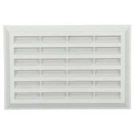 Grille de ventilation à sceller classique avec moustiquaire - hauteur 174mm - largeur 262mm couleur Blanc Nicoll | M162