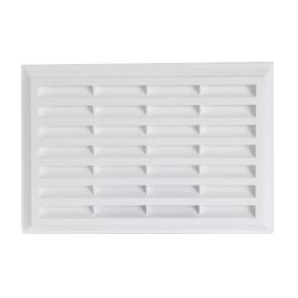 Grille de ventilation à sceller classique avec moustiquaire - hauteur 292mm - largeur 197mm couleur Blanc Nicoll | M212