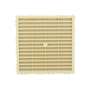 Grille de ventilation spécial façade à sceller/à combinaisons avec moustiquaire - hauteur 197mm - longueur 197mm couleur Sable Nicoll | M214S